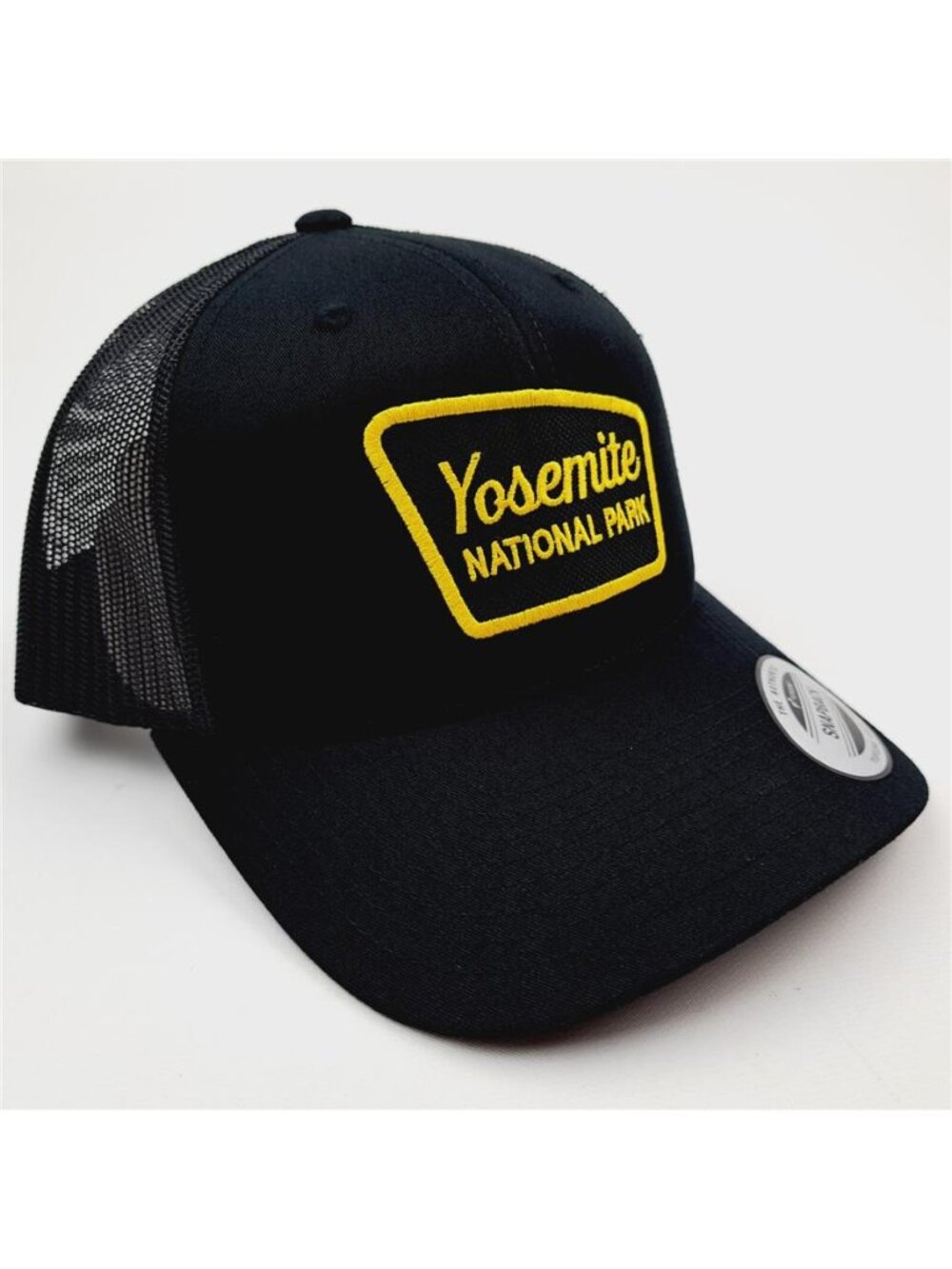 Yosemite National Park Embroidered Patch Trucker Mesh Snapback Hat Cap Black - Picture 5 of 6